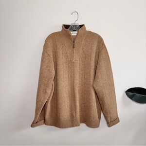 Orvis Lambswool Quarter Zip Sweater M